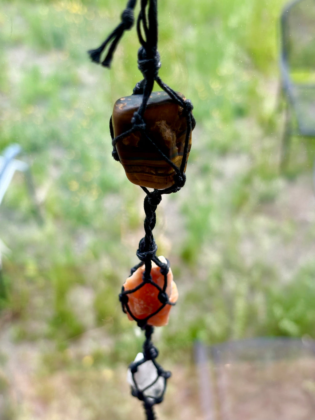 Tigers Eye Macrame Hanging Rope