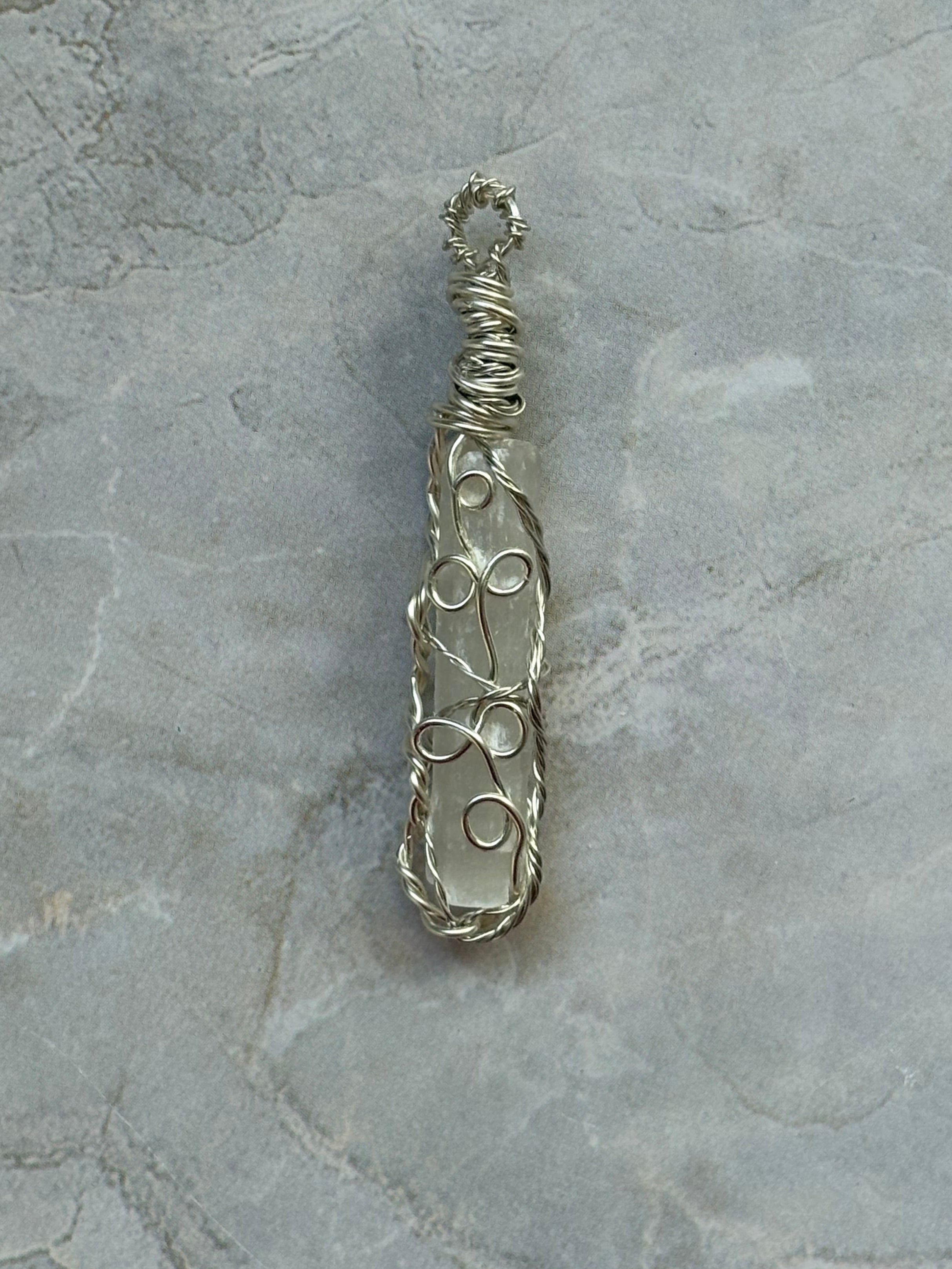 Selenite Crystal Necklace