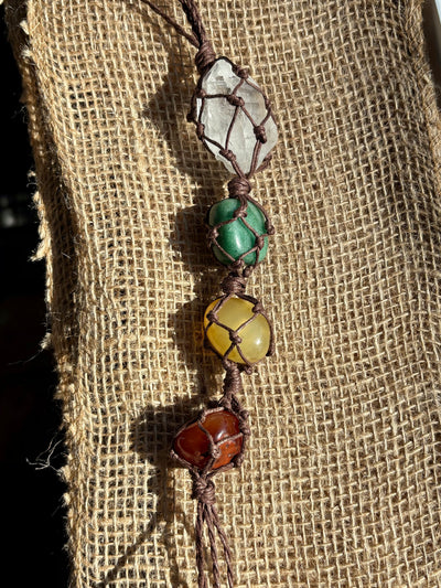 Macrame Crystal Hanging Charm