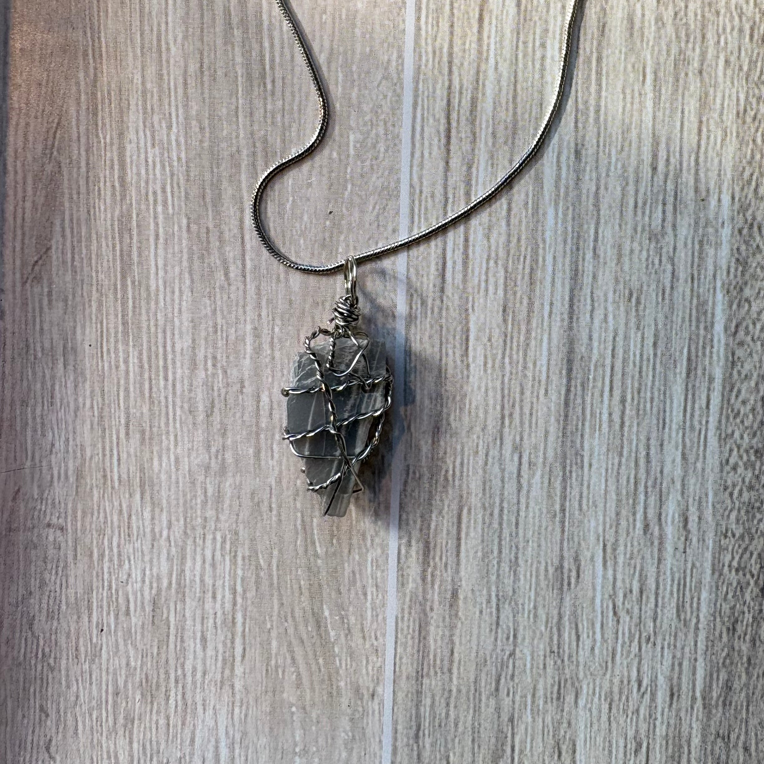 Gray Moonstone Necklace