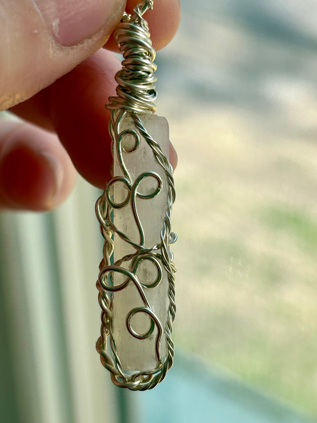 Selenite Crystal Necklace