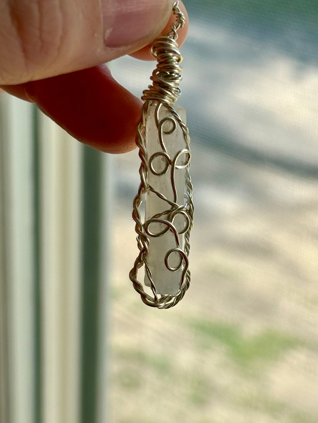 Selenite Crystal Necklace