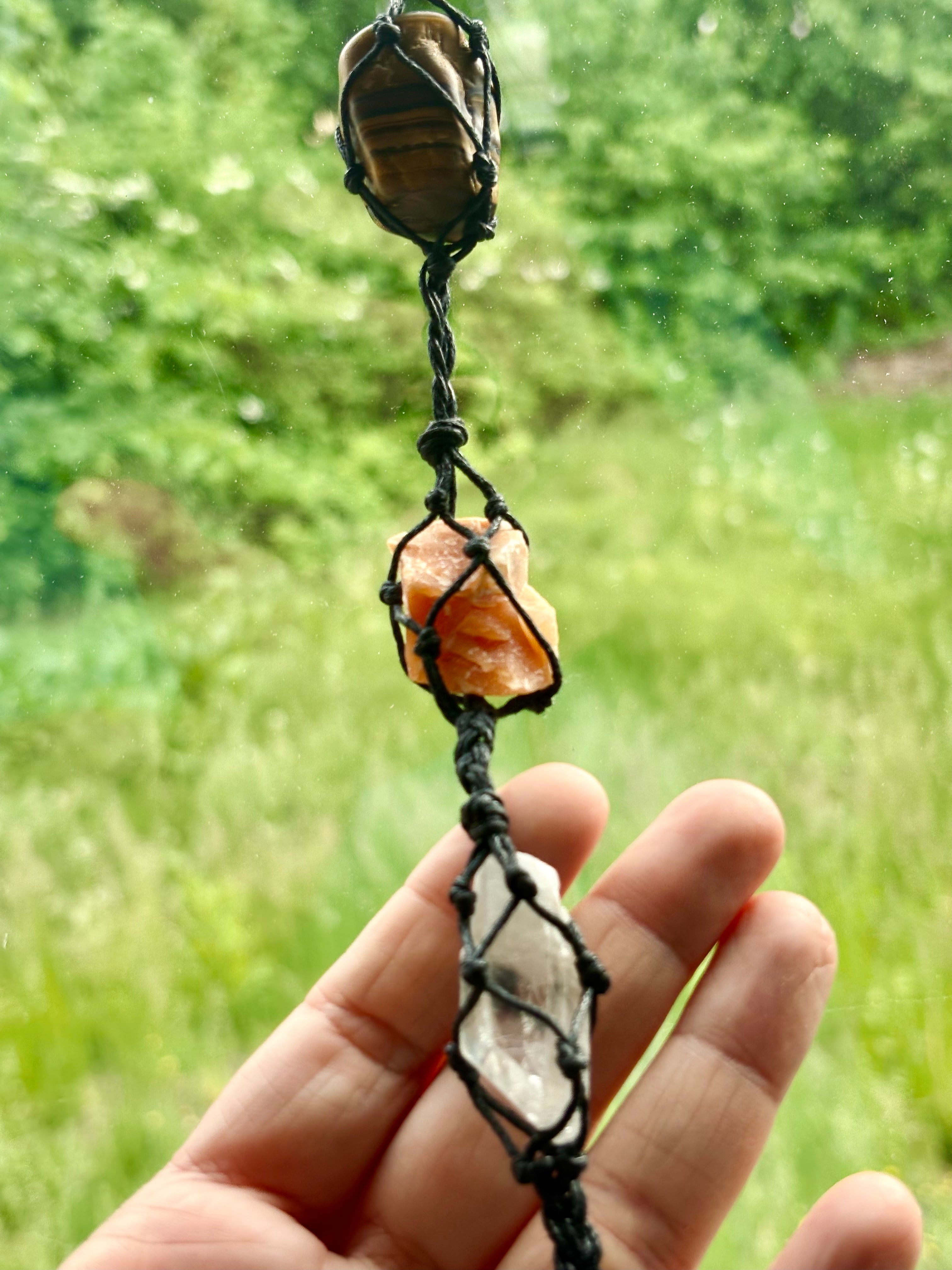 Tigers Eye Macrame Hanging Rope
