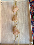 Colgante Triple de Cuarzo Rosa