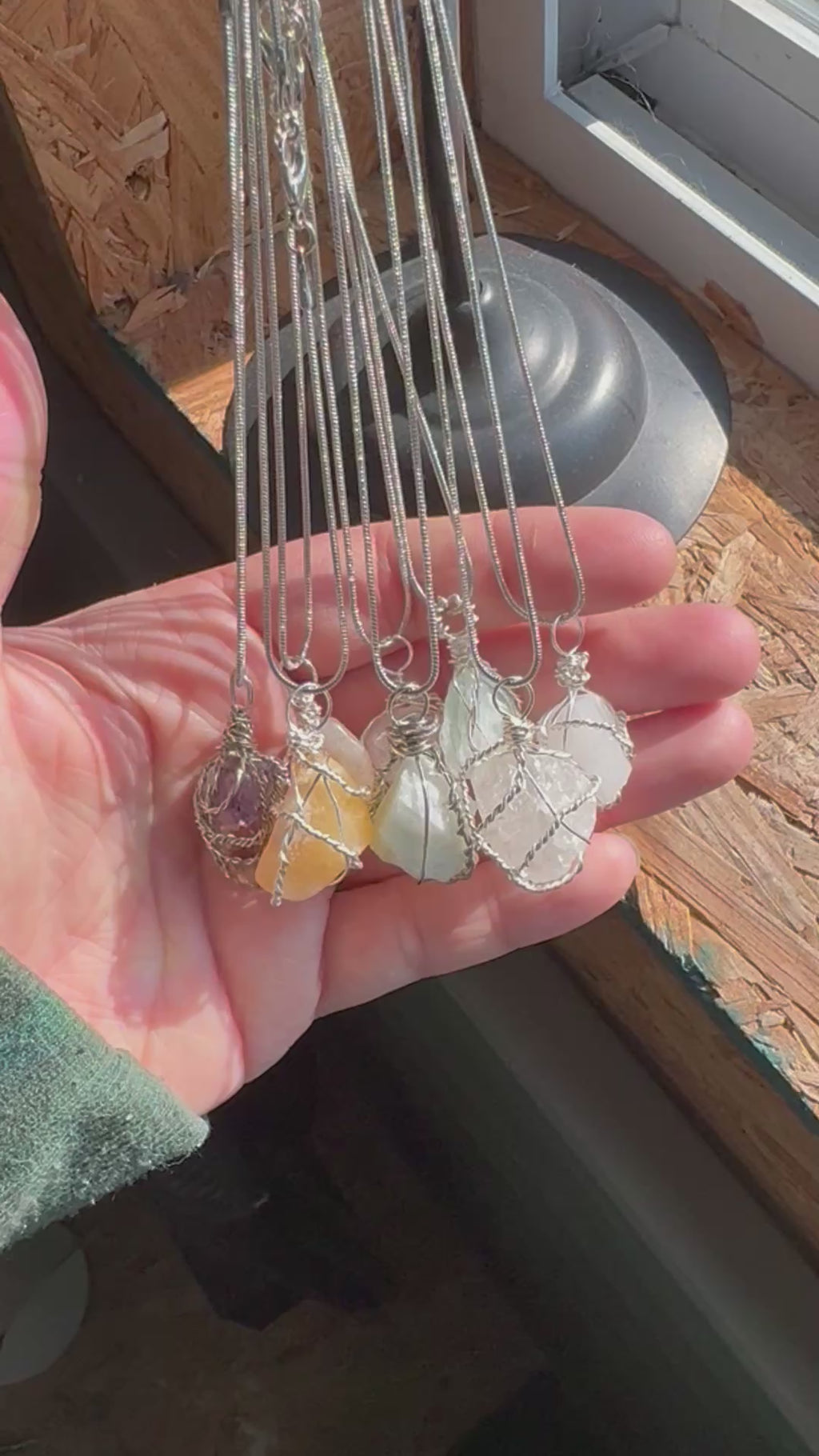 Mystery Crystal Necklace – Handmade Wire Wrapped, Made to Order